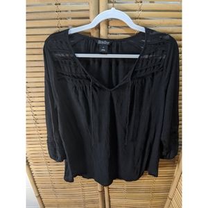 Lucky Brand Black Tunic Top Size 1 X